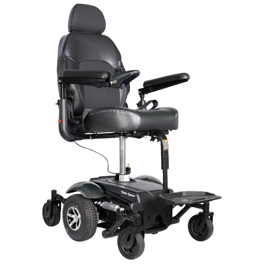 Example: Merits Vision Sport Full Size Electric Wheelchair with Seat Lift P326D