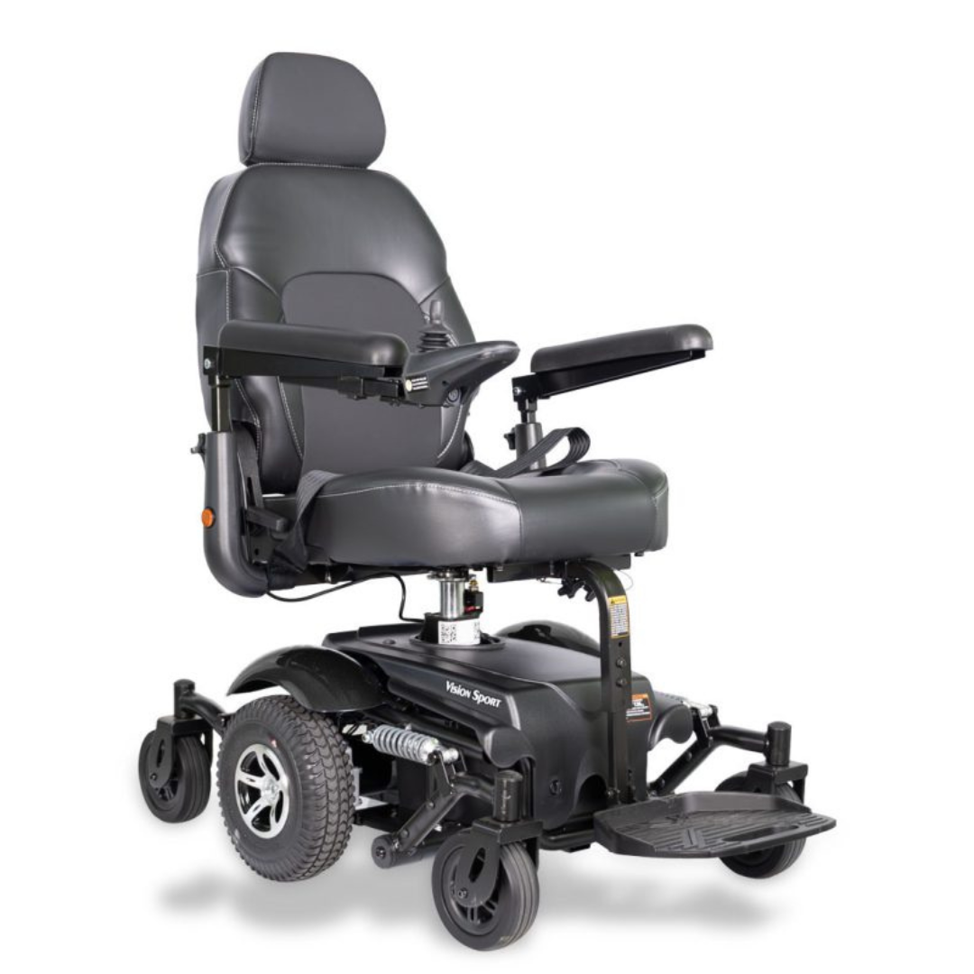 Example: Merits Vision Sport Full Size Electric Wheelchair with Seat Lift P326D