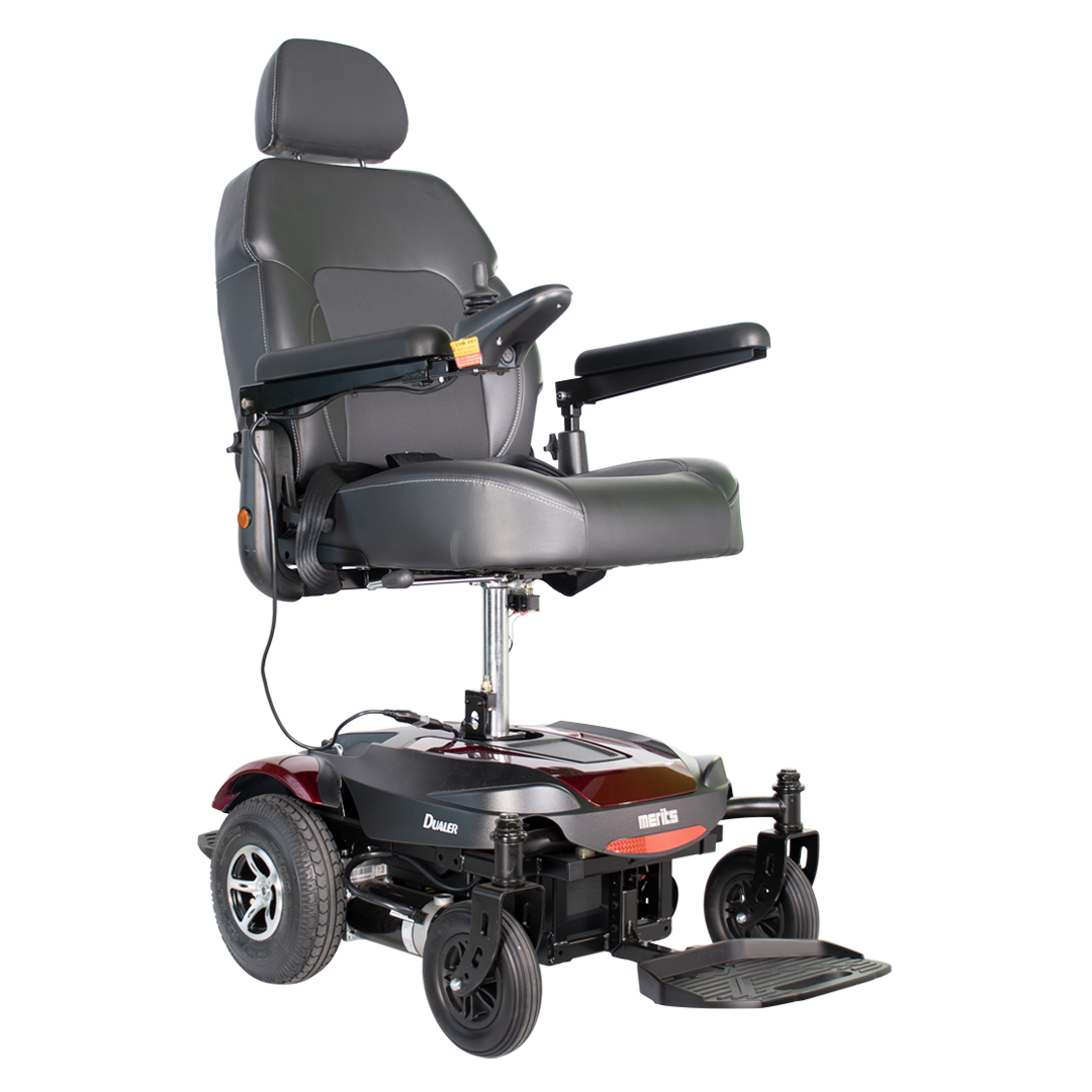 Example: Merits Dualer Full Size Electric Wheelchair with Seat Lift P312